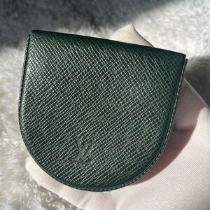 LOUIS VUITTON Taiga Line Porte monnaie Cuvette Coin Purse Dark green no Box